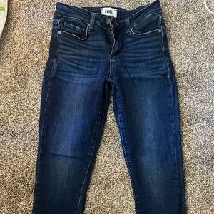 Paige Jeans. Mid rise, dark wash. Size 26